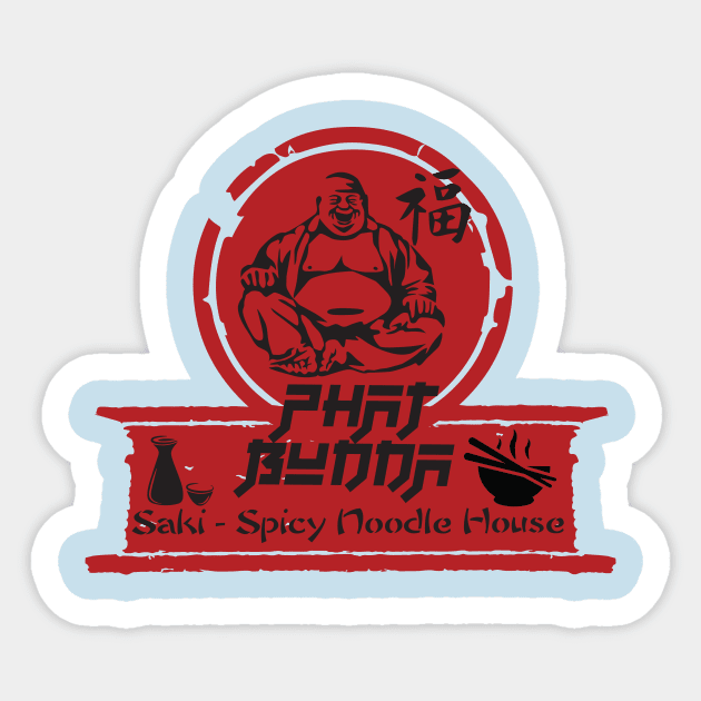 Phat Budda Saki & Spicy noodle house Sticker by silvercloud